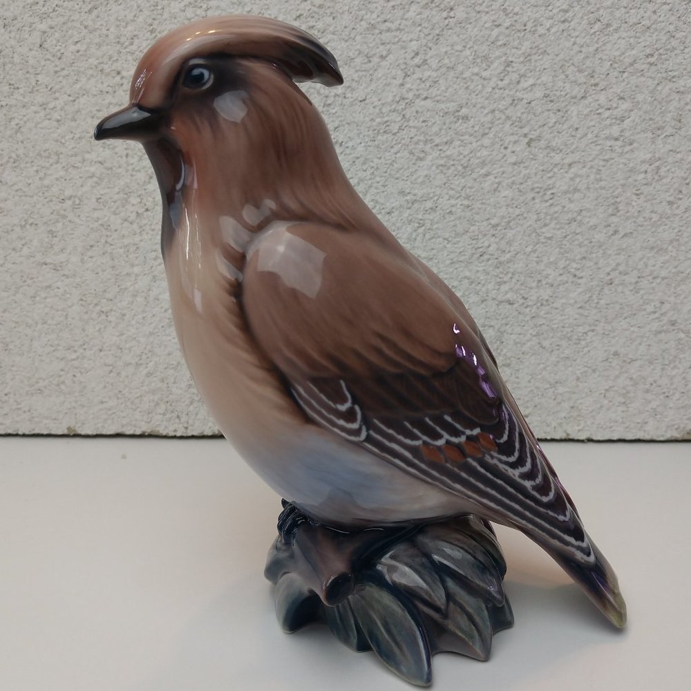 Dahl Jensen Waxwing - Porcelain Bird Figurine